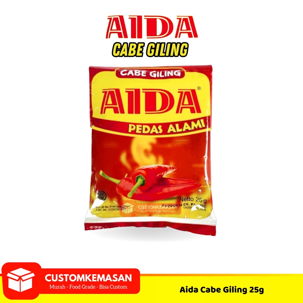 

Aida Cabe Bubuk Sachet 25g / Cabe Bubuk Aida / Cabai Bubuk Serba Guna