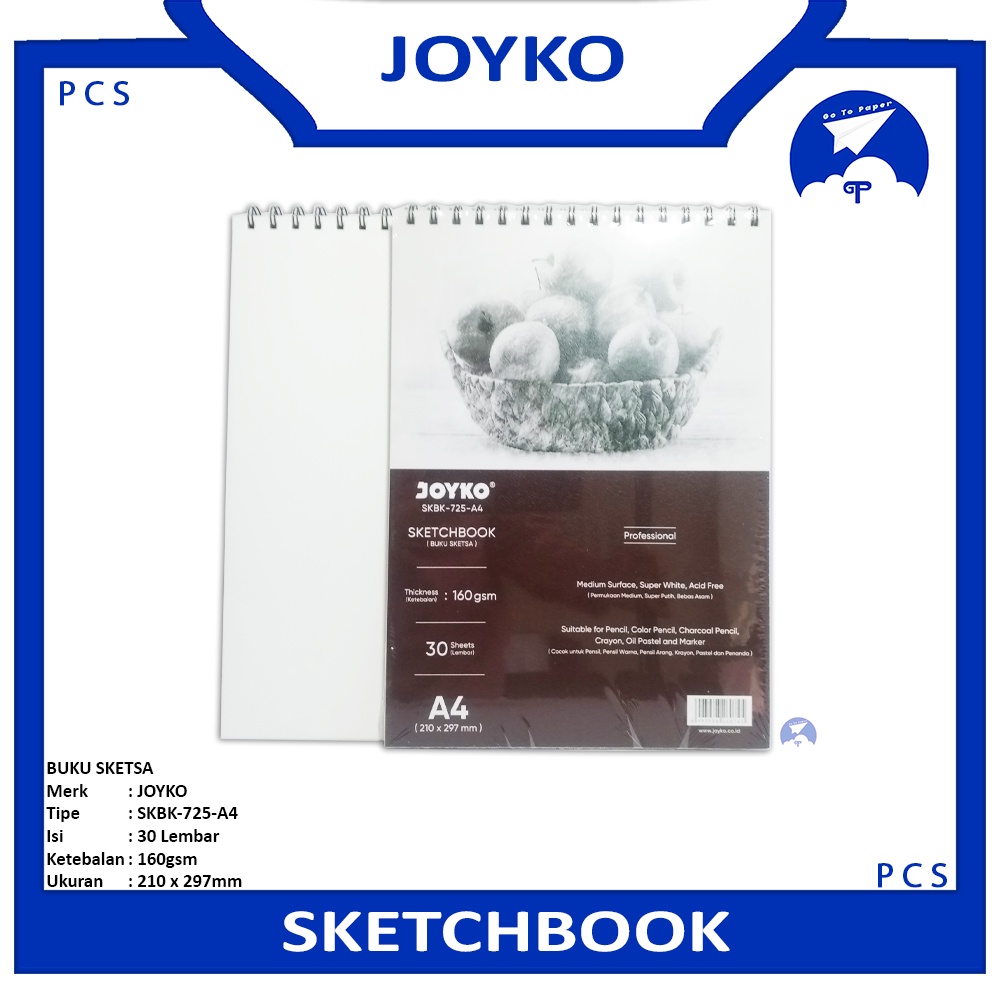 

JOYKO - Sketch Book SKBK-725-A4 - Buku Sketsa - Pcs