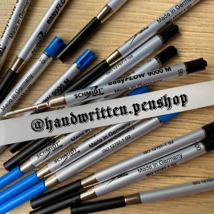 

SCHMIDT EasyFlow 9000 Hybrid Ballpoint Pen Refill G2 Size - Blue Medium