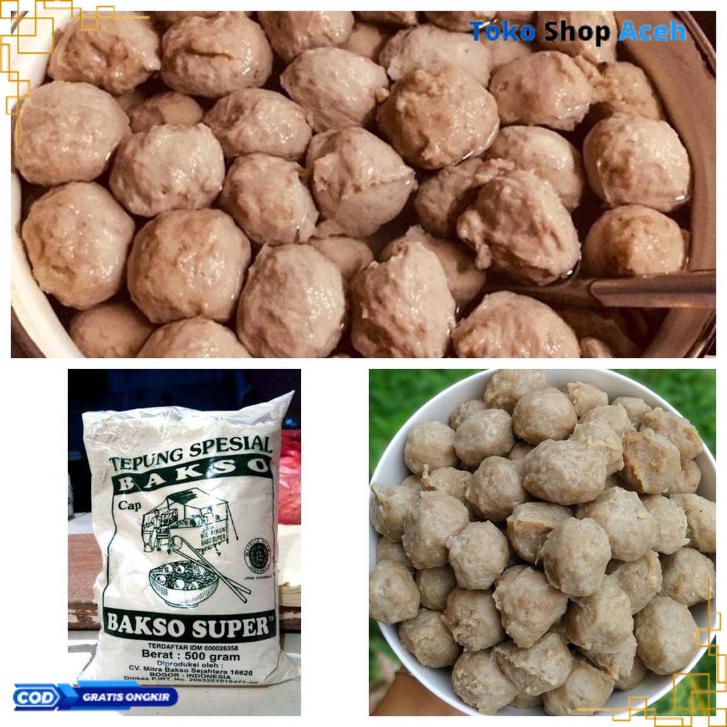 

{S.A} Tepung Adonan untuk Bakso praktis 500gr | Siap Pakai