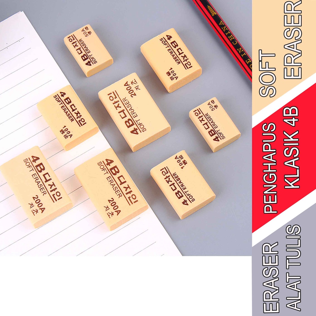 

Soft Eraser - Penghapus Klasik - Penghapus 4B - Penghapus 1pcs