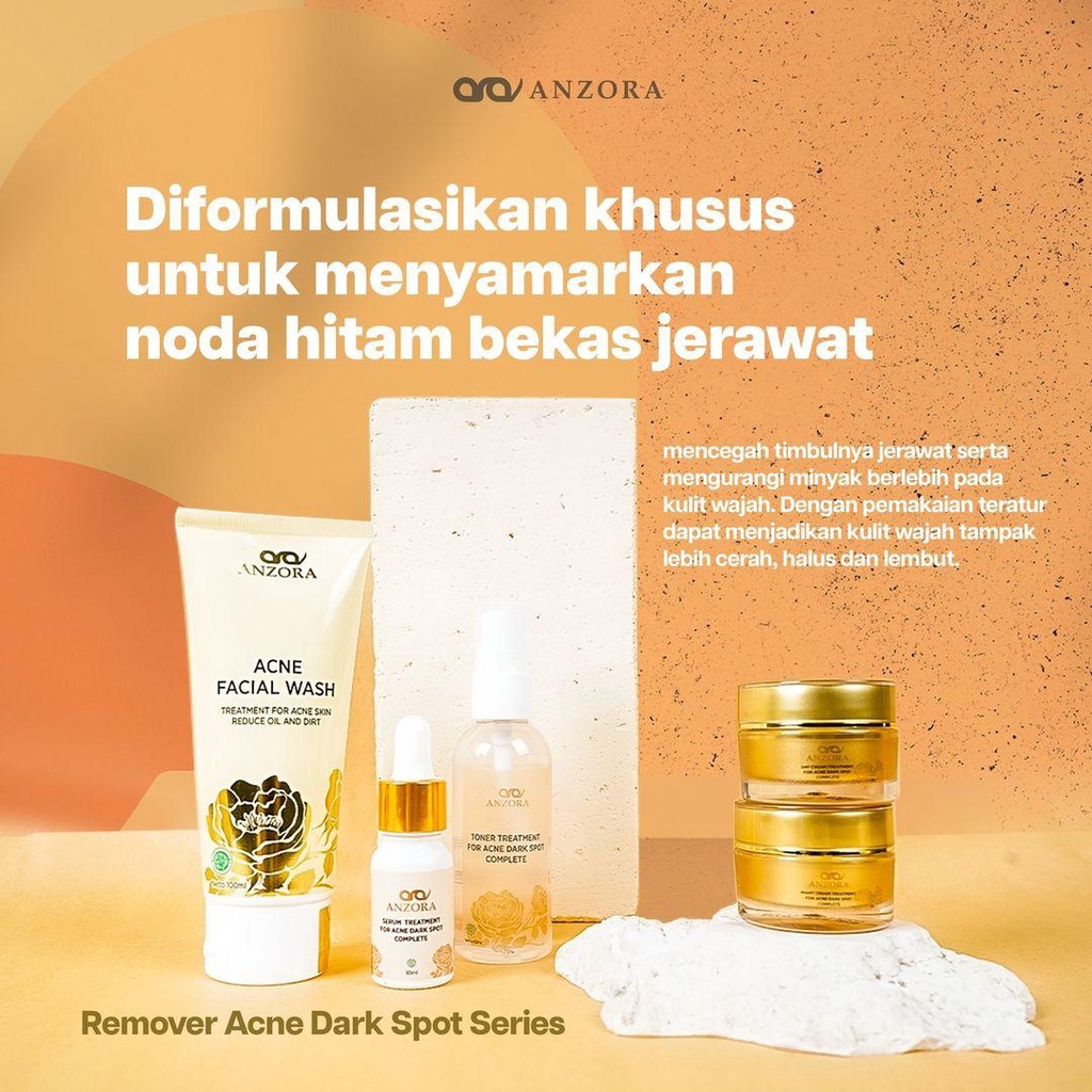 SHVA. ANZORA SKINCARE ORIGINAL PAKET GLOW PEMUTIH WAJAH ACNE JERAWAT PENGHILANG NODA HITAM FLEK