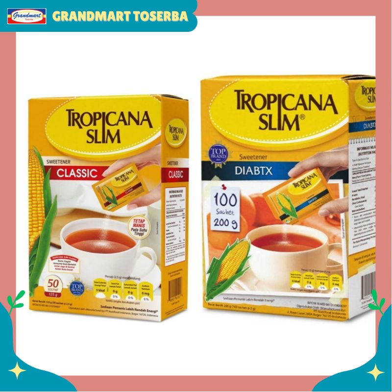 

Tropicana Slim Gula Pemanis Nol Kalori Classic / DIABTX isi 50 100