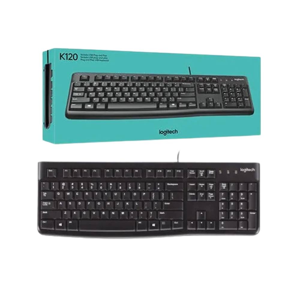 Keyboard Logitech K120 Keyboard USB Laptop Komputer PC Keyboard Logitech K 120 Original Resmi
