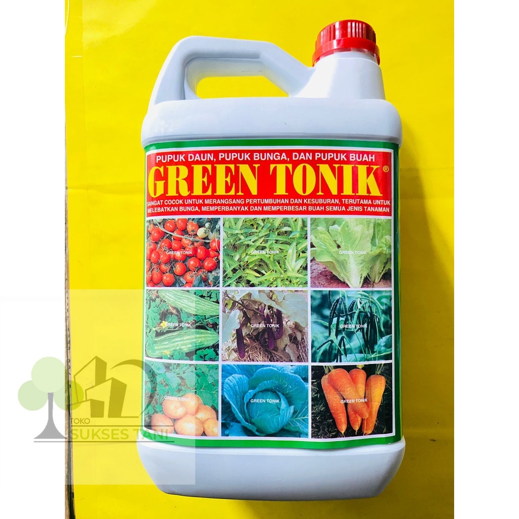 GREEN TONIK pupuk daun pupuk bunga dan pupuk buah kemasan 5liter sebagai pupuk daun, pupuk bunga dan
