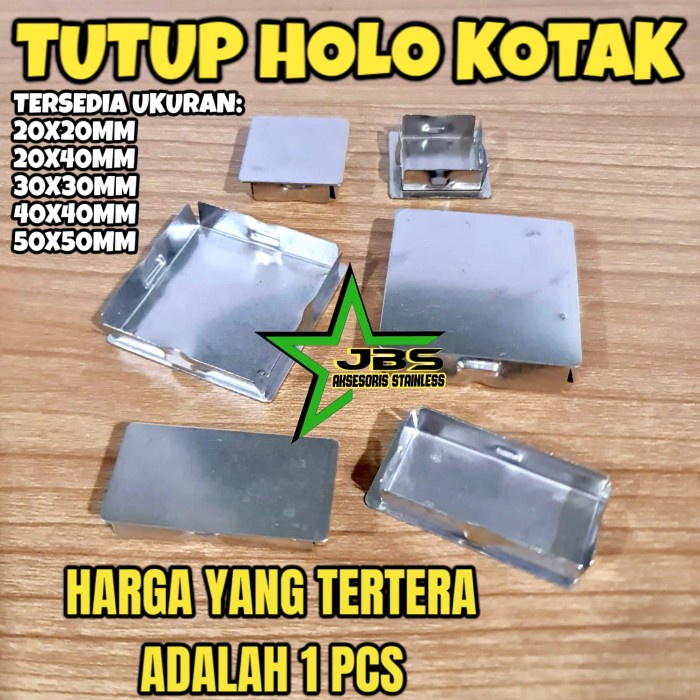 ASS aksesoris stainless Dop/Tutup kotak Hollow stainless - 40x40mm