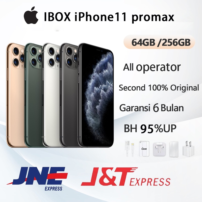 IBOX IPHONE 11 PRO Max 256GB /64GB SECOND FULLSET ORIGINAL All  Provider -Garansi 1Bulan