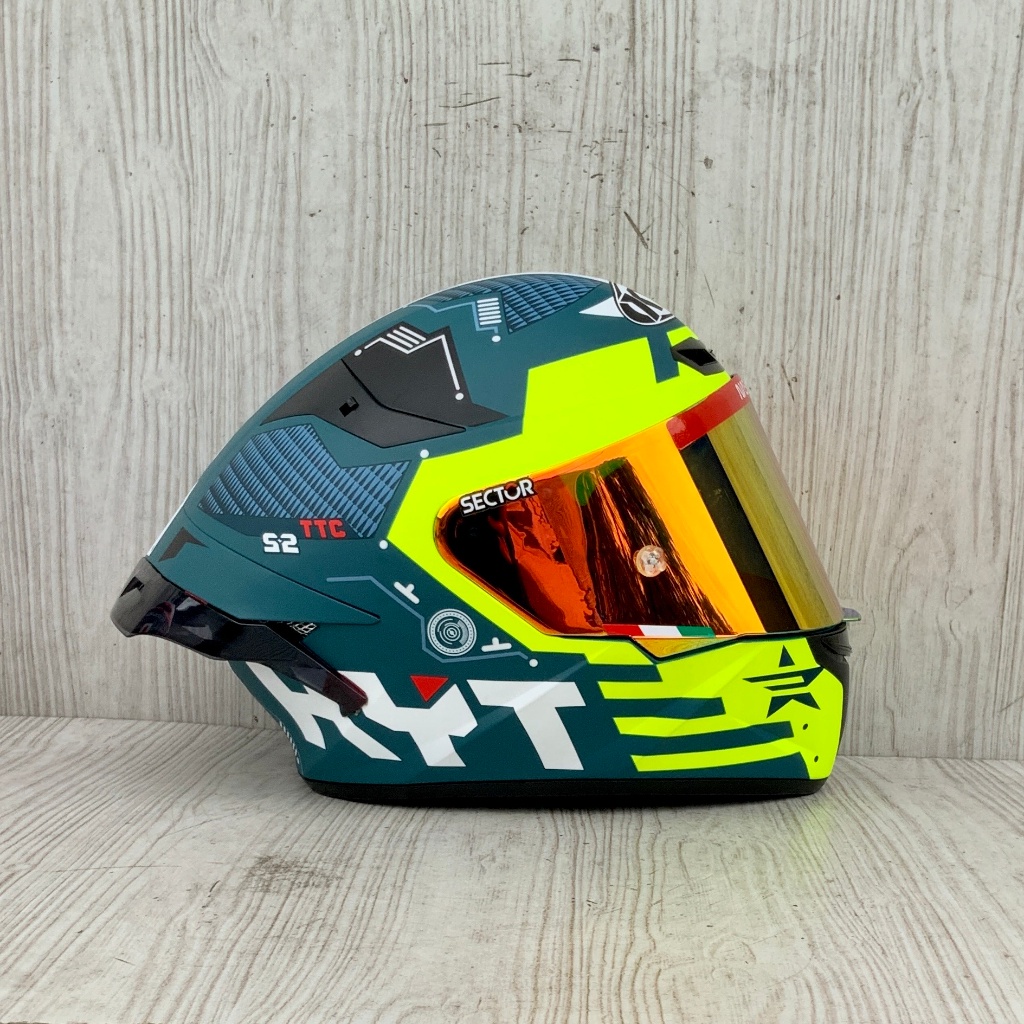 KYT HELM TT COURSE FUSELAGE MATT YELLOW | HELM TTC MOTIF PAKET GANTENG | HELM TTC FULL FACE TERBARU