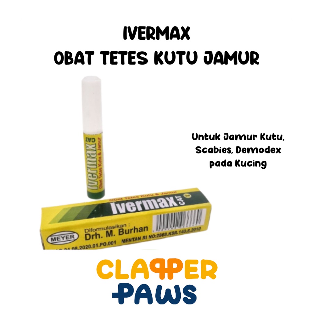 IVERMAX OBAT TETES KUTU JAMUR SCABIES DEMODEX KUCING