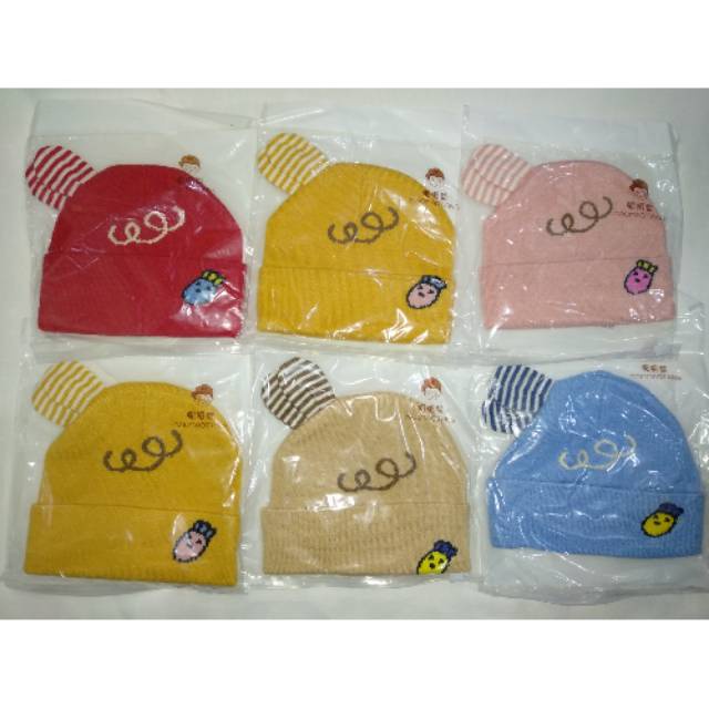 BabyYank TOPI KUPLUK RAJUT TELINGA LEBAH