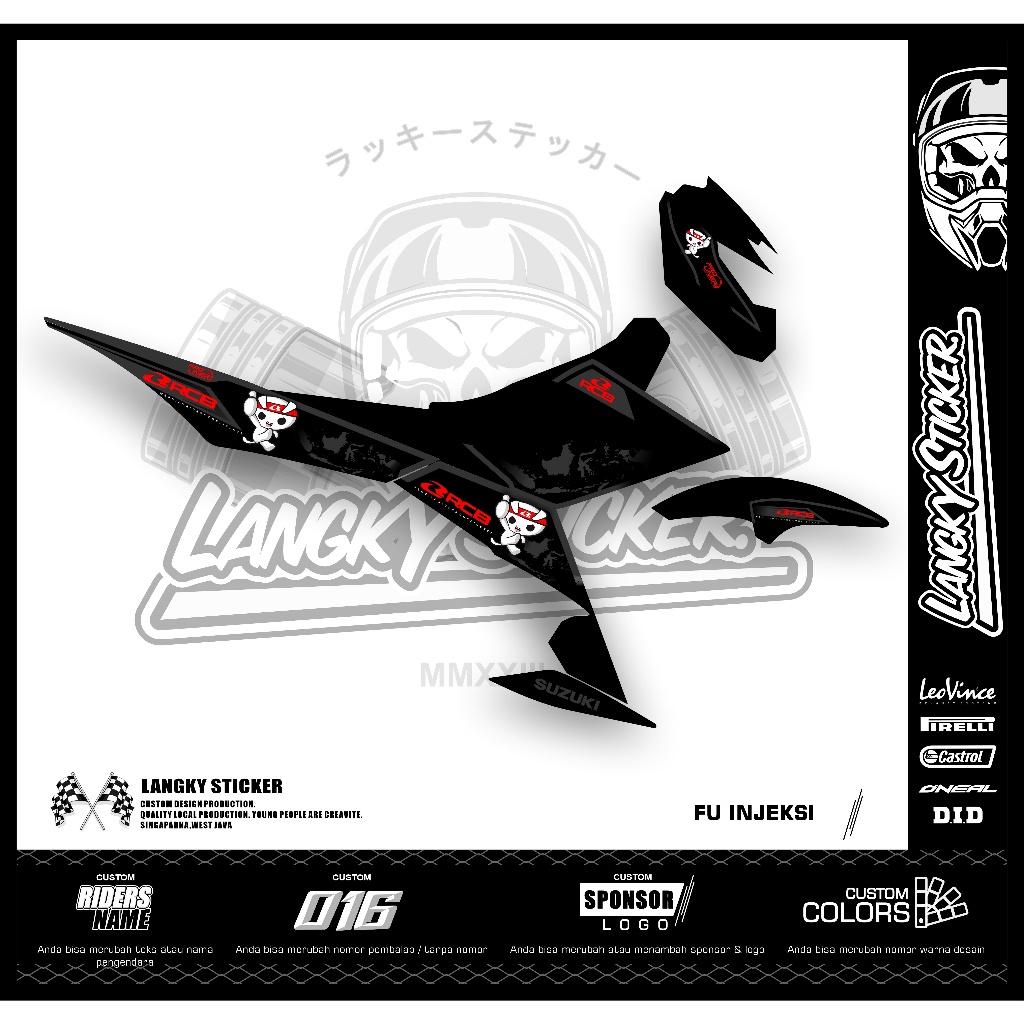 Striping/Stiker Satria FU Injeksi Racing Boy
