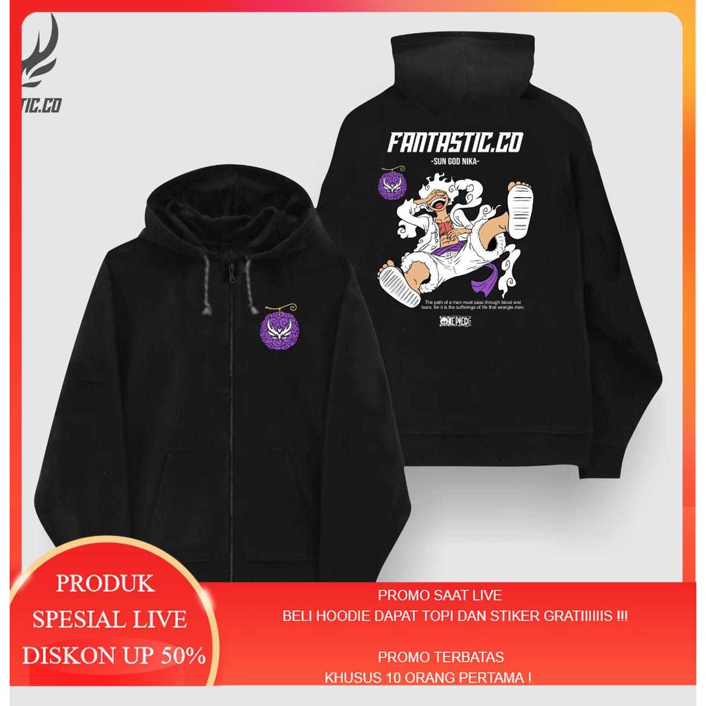 ZIPPER HOODIE ANIME SUNGONIKA FANTASTIC ZIPPER PRIA