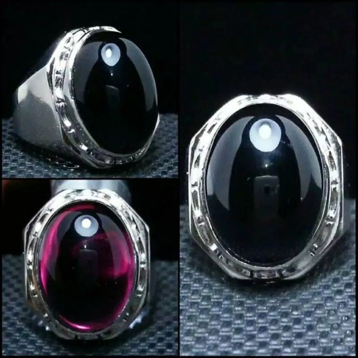 ( COD ) CINCIN PRIA BATU AKIK KECUBUNG WULUNG TEMBUS SENTER