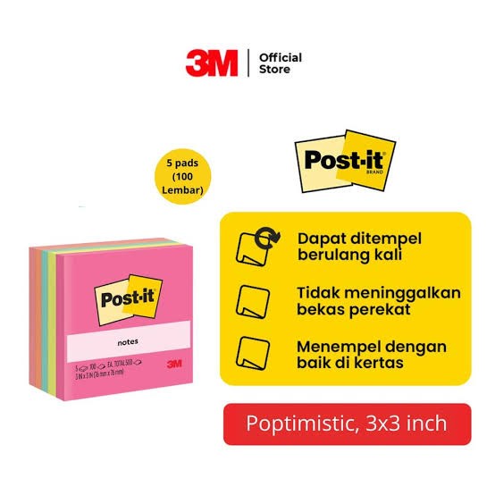 

Post-It Sticky Notes 654-5AN 500 s