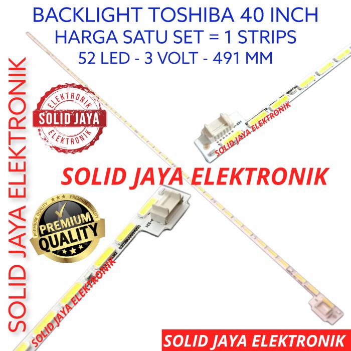 BACKLIGHT LED TOSHIBA 40 INC 40L2550 40L2550VJ 40L5550 40L VJ LAMPU BL