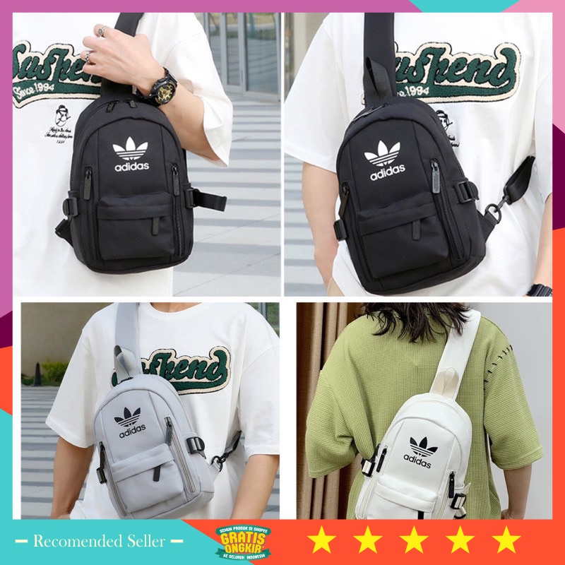 Tas Pria Keren Premium Kuat tidak jebol simple kekinian - [BISA COD] Adidas Shoulder Bag / Shoulder 