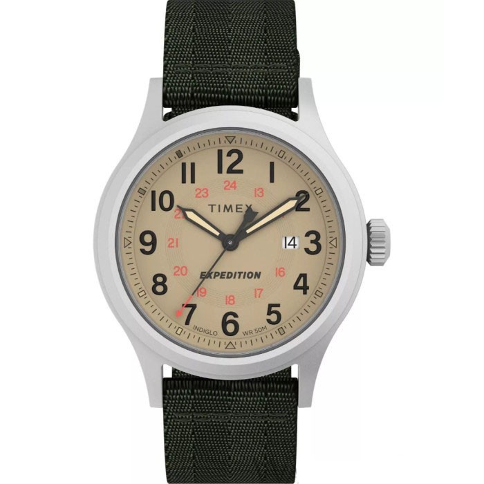 Original 100% TIMEX TW2V65800 Expedition North Jam Tangan Pria  Green Fabric Garansi Resmi 1 Tahun