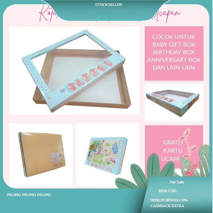 

Gift Box Exclusive Gratis Kartu Ucapan Kotak Kado Hadiah