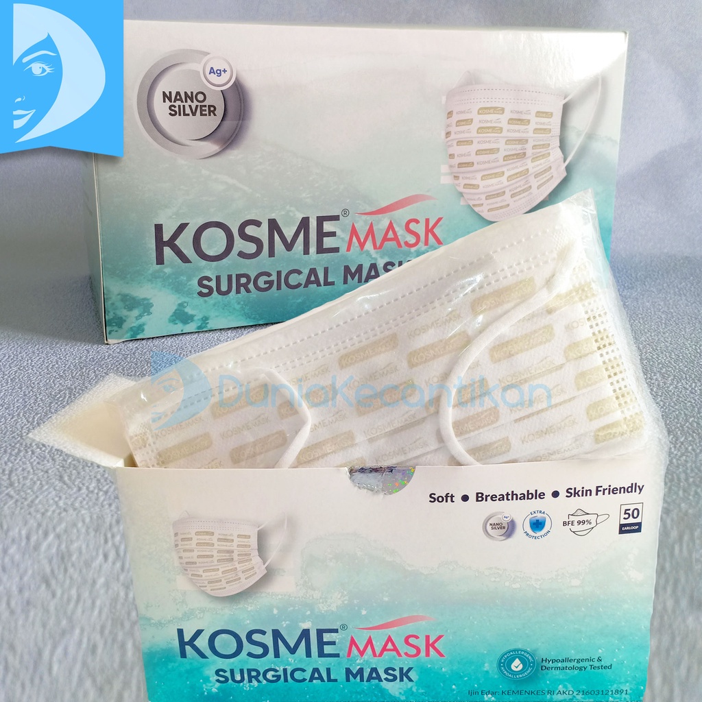 New Product Kosme Mask Surgical Mask / Masker Kosme 3 ply Surgical Mask / Masker Anti Jerawat / Kosm