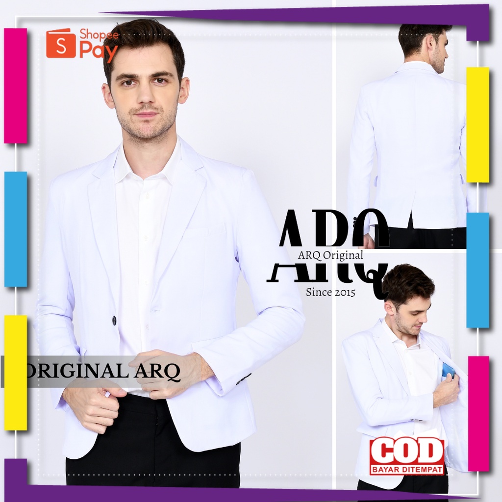 PREMIUM KOREAN STYLE / TERLARIS  JAS BLAZER PRIA FORMAL SLIMFIT ORIGINAL KEREN GAYA KOREA MURAH BERK