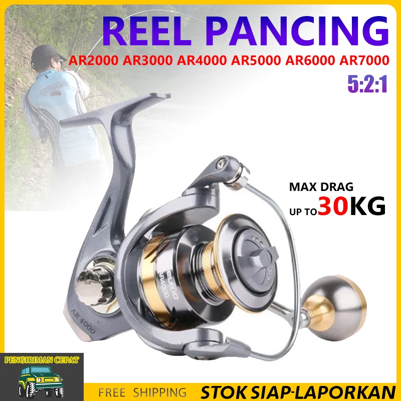 Reel pancing baru all metal cup 5.2: 1 resistensi maksimum 30kg Luya spinning wheel reel pancing dar
