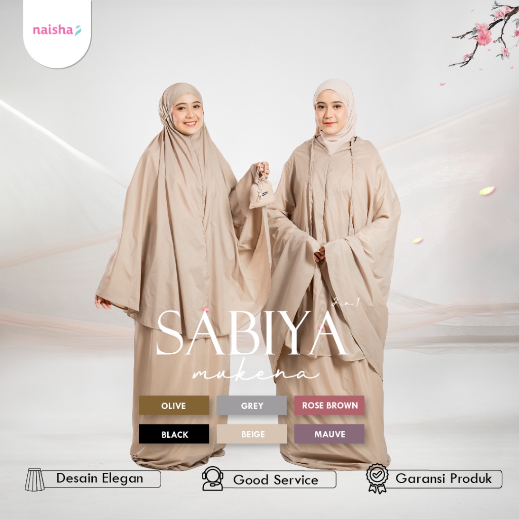 NAISHA OFFICIAL - Sabiya 2in1 Mukena | Mukena Travel | Mukena Mini Travelling