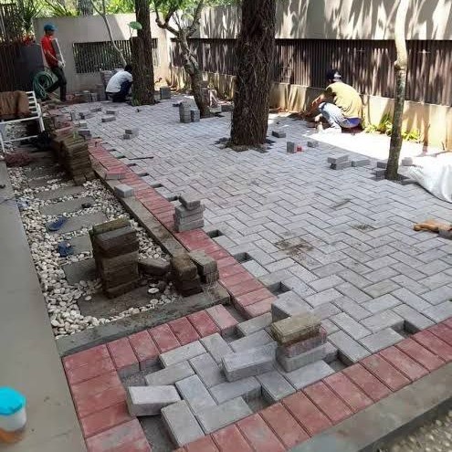 Konblok , paving block , grassblok , conblok pasang paving /m²