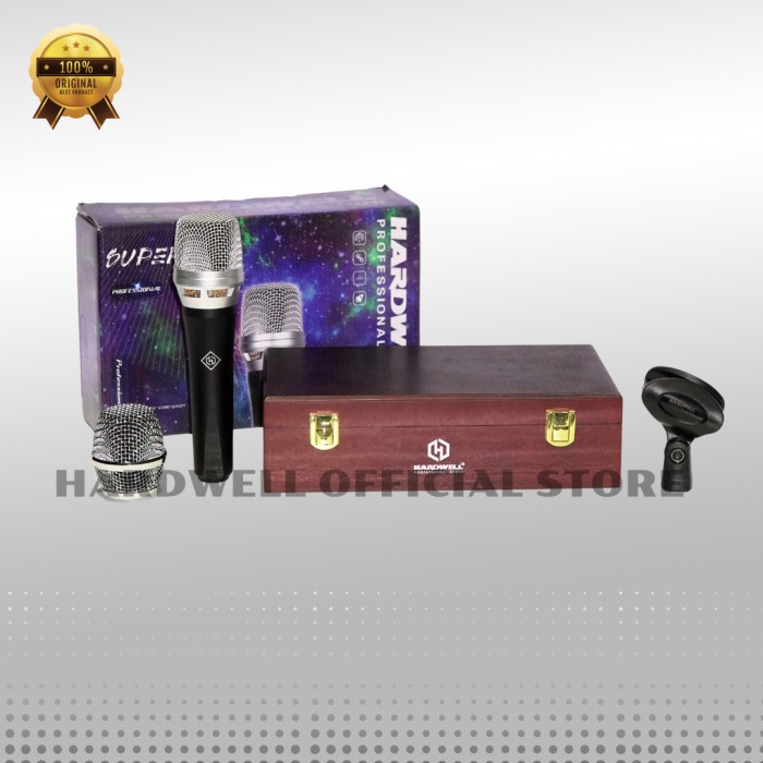 Microphone Kabel Hardwell SUPERNOVA Original Mic Kabel With Wooden Box - Hitam