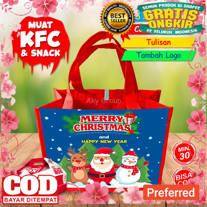 

Tas Souvenir Natal murah Tas Natal Custom Tas merry christmas// KOSTUM NATAL / POHON NATAL / AKSESORIS NATAL / HARI NATAL