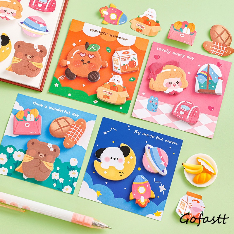 

ins kartun stiker kenyamanan multifungsi stiker dekoratif lucu stiker pesan siswa N kali stiker-G
