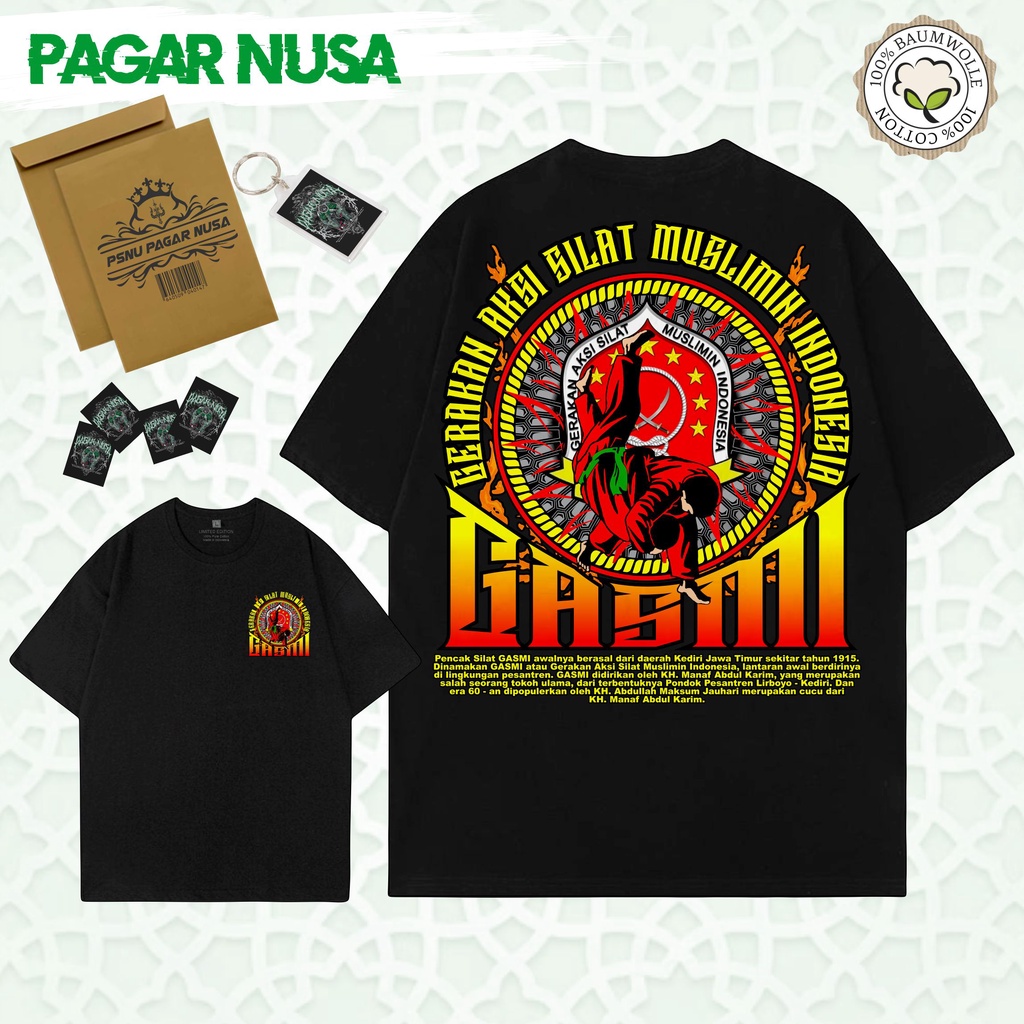 Kaos Pagar Nusa Delapan Enam GASMI-INDONESIA Kaos Single Fighter Gasmi  Ligas Srikandi 1986