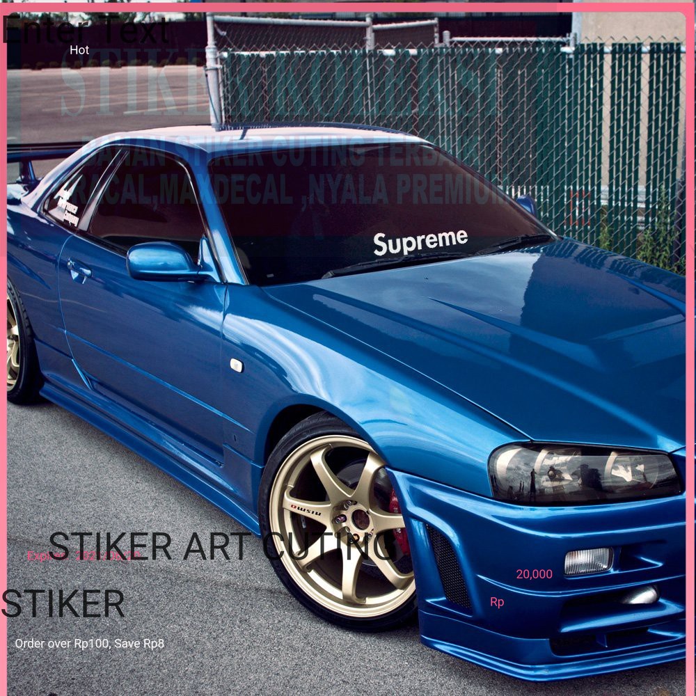 TERMURAH sticker stiker supreme sticker mobil kaca jdm supreme TERLARIS