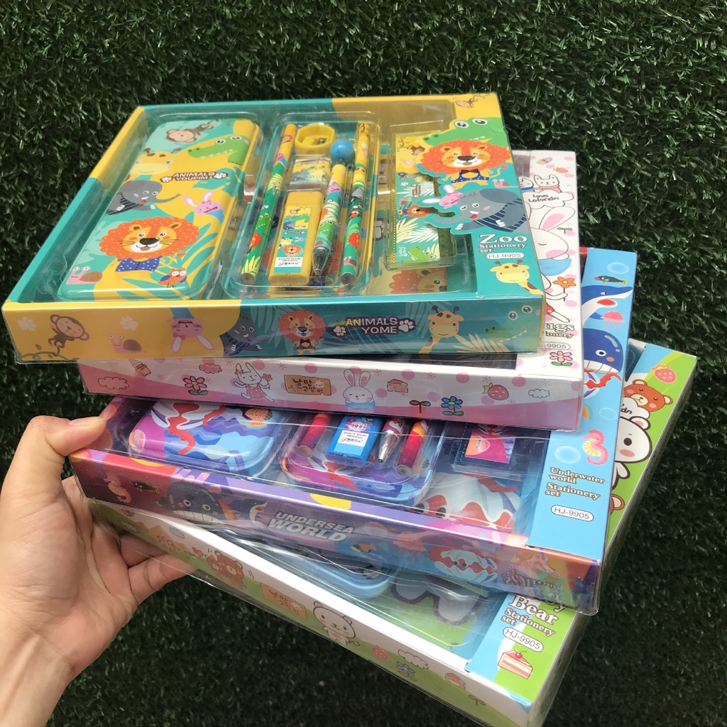 

2010 Stationary Set Kotak Pensil Anak Set 7in1 Stationery Alat Tulis Kotak Pensil Karakter