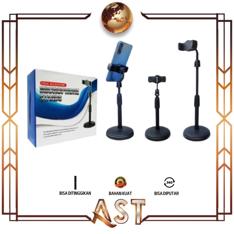 HD25 Phone Holder Standing Hp L7 Tongsis Selfie Panjang warna hitam Lazypod HD-25