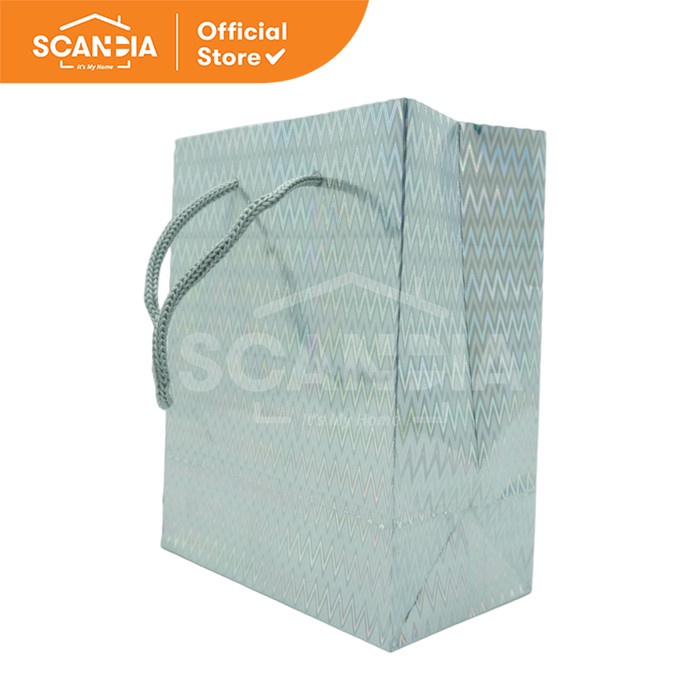 

SCANDIA Paper bag Gift Bag Holograph 11x14 Cm Zigzag Silver (SC0003)