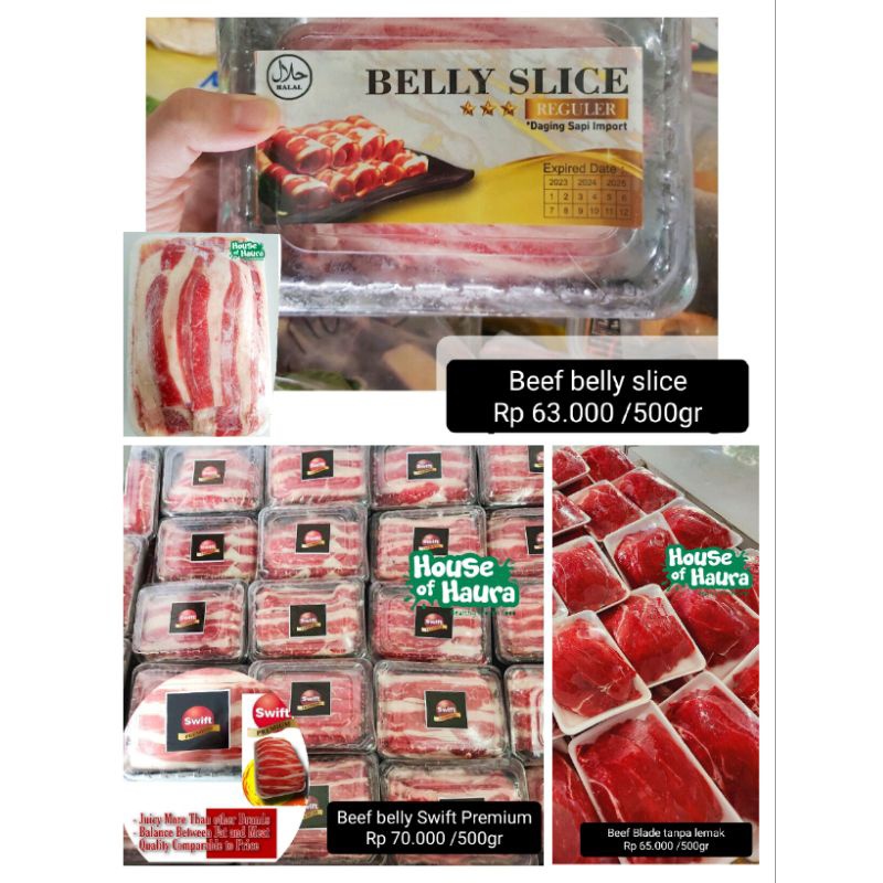 COD Daging belly slice Blade slice beef belly