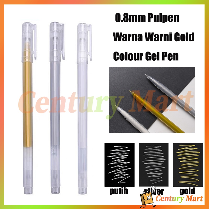 

Silver Gel Ink Pen Metalic Pen /Colour Gel Pen Samoyed White /Silver Gel Ink Pen Metalic Pen/Tinta Metalik Emas
