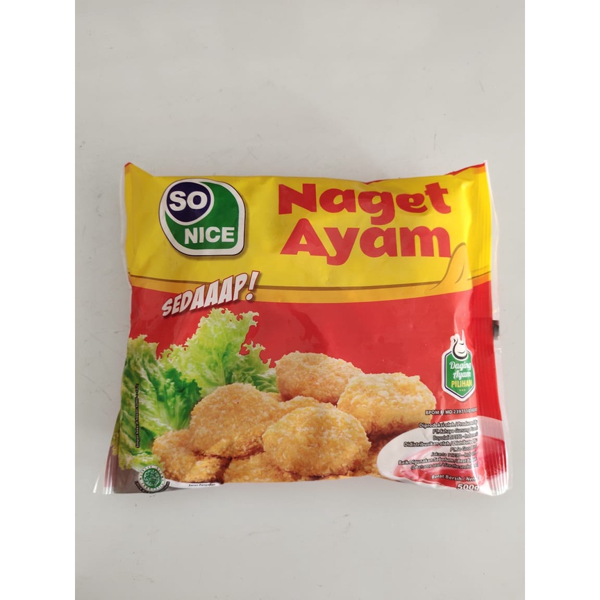 

So Nice Sedap Nugget 500 gr I FROZEN FOOD HALAL DAN SEHAT - FROZEN FOOD HALAL