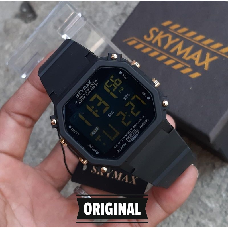 (Future_Watch) Jam Tangan SKYMAX Original Sport Digital Strap Rubber Water Resist SKY 3008