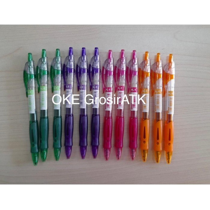 

Pulpen Kenko K1 Cetek / Pulpen Gel Kenko K1 Lusin - Warna Campur
