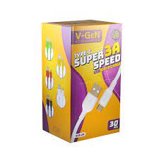 BOP [1 KOTAK 30 PCS] KABEL DATA CHARGER V-GEN VGEN VCB-29 VCB29 FOR TYPE C 3A FAST CHARGING KUALITAS