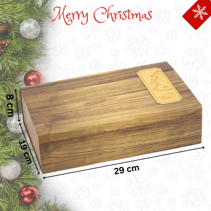 

Box Hampers Kue Kering, Hard Box Gift Box Kotak Kado Uk 29 x 19 x 8 - Mahoni