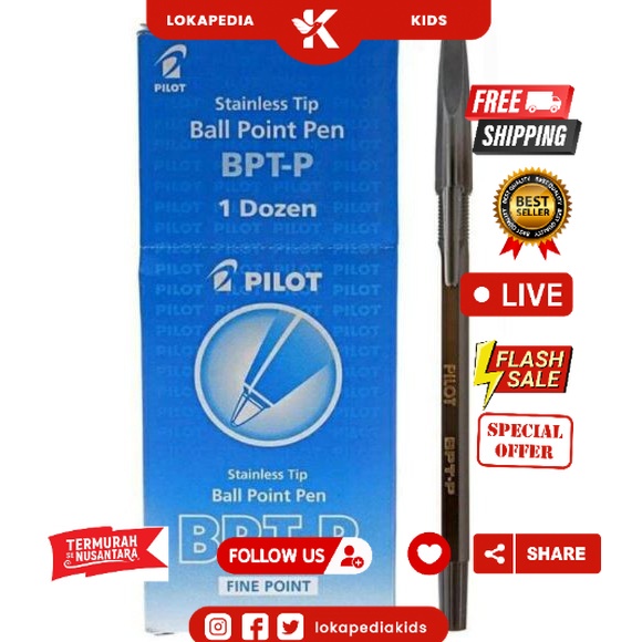 

PEN PULPEN PILOT BPTP 0.7mm ( 12 Pcs )