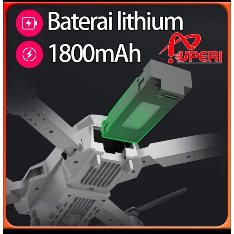 Spare part Baterai Drone E99 E88 Pro 2 lipo 3.7V 1800mAH Battery Drone Drone E 88 E 99 Asli Batere