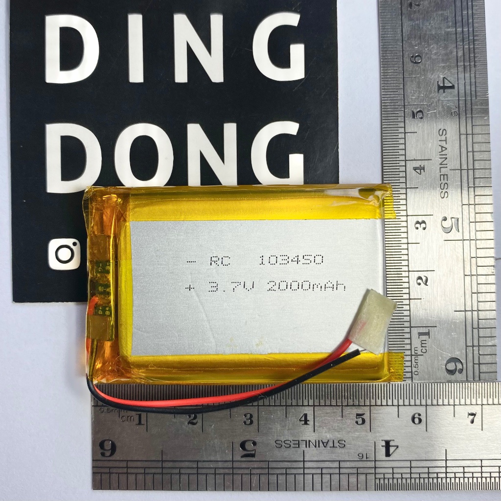 BATERAI 2000 MAH 50 x 34 x 10 mm LIPO SPEAKER RC DRONE SENTER ELEKTRONIK