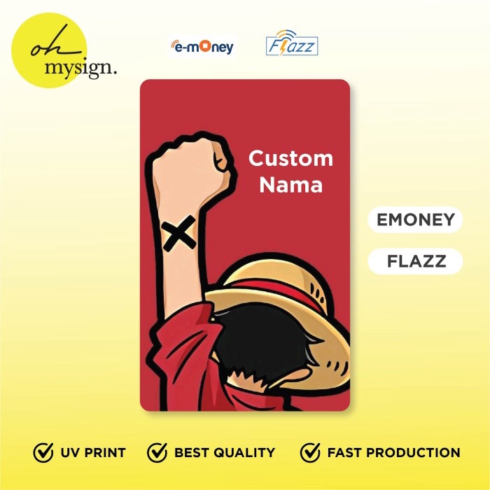 Emoney Flazz One Piece Kartu E-Toll Mandiri BCA UV Print - Emoney