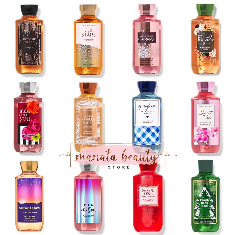 BBW BATH & BODY WORKS SHOWER GEL 296ML PERFECT PEONY A THOUSAND WISHES MAD ABOUT YOU IN THE STARS