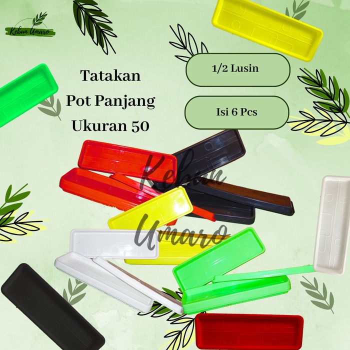 GROSIR 1/2 Lusin Tatakan Pot Panjang 50 / Alas Pot Panjang / Pot Tanaman / Pot Bunga / Pot Plastik /