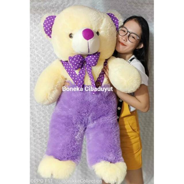 Boneka Beruang Teddy bear jojon UNGU 1 meter Jumbo boneka jumbo boneka beruang jumbo 1 meter