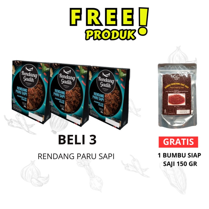 

PAKET 3 PCS RENDANG PARU SAPI TP